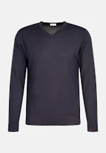Regular Pullover Uni in Dunkelblau |  Seidensticker Onlineshop