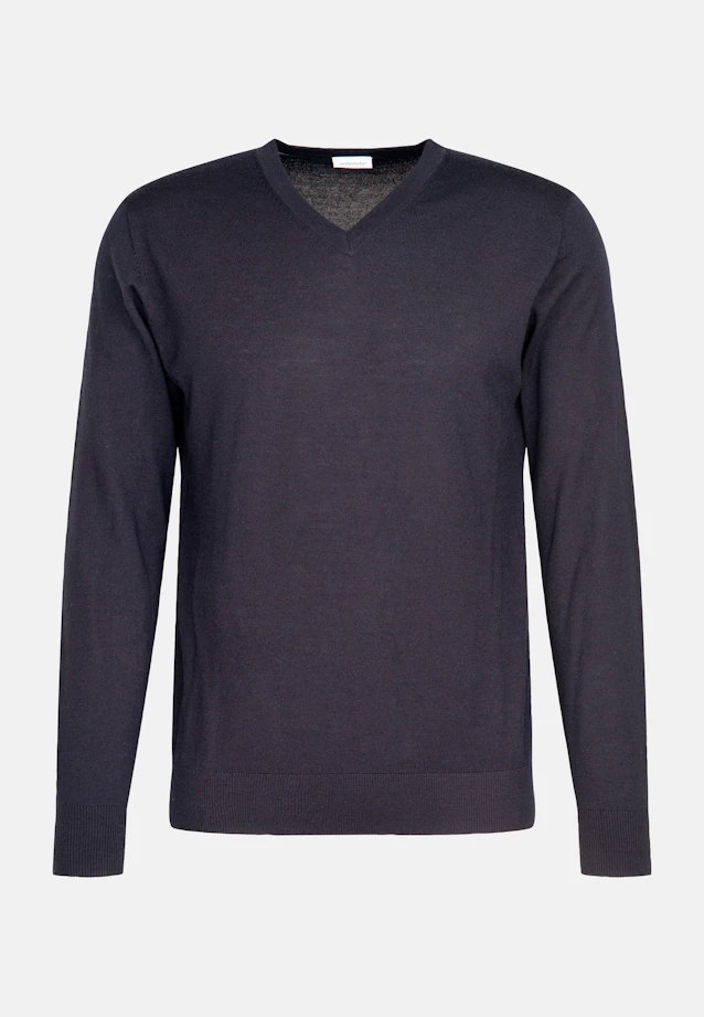 Regular Pullover Uni in Dunkelblau |  Seidensticker Onlineshop
