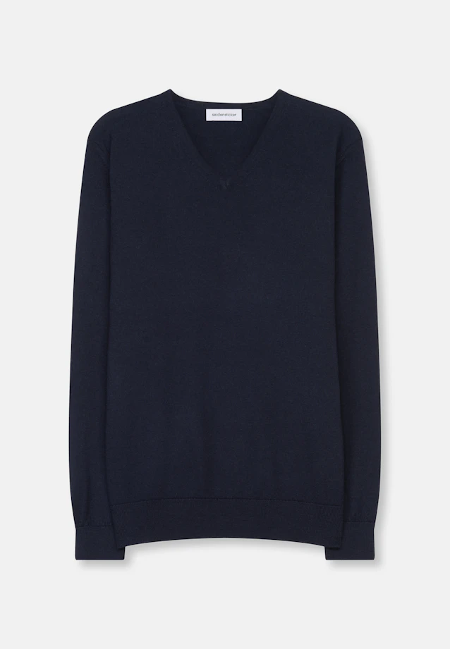 V-neck Pullover  , Uni in Dark Blue |  Seidensticker Onlineshop