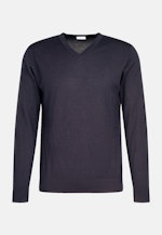 Regular Pullover Uni in Dunkelblau |  Seidensticker Onlineshop