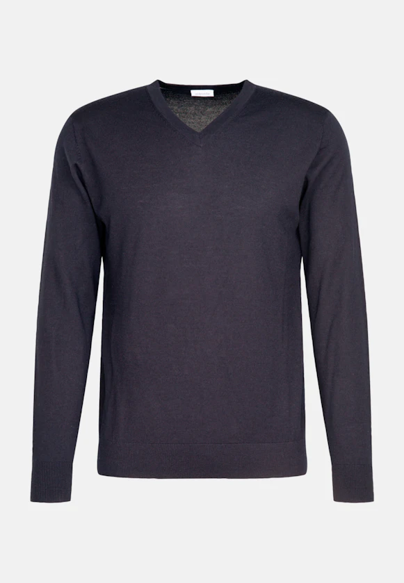 V-neck Pullover  , Uni in Dark Blue |  Seidensticker Onlineshop