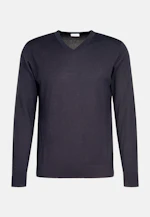 V-neck Pullover  , Uni in Dark Blue |  Seidensticker Onlineshop