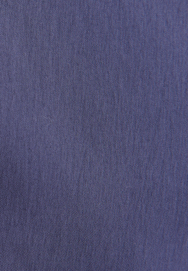 Kelchkragenbluse mit Stretchanteil slim fit in Bleu Foncé |  Seidensticker Onlineshop
