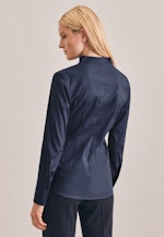 Long sleeve Poplin Chalice Blouse in Dark Blue |  Seidensticker Onlineshop