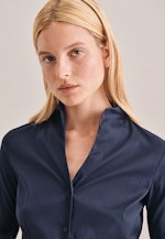 Long sleeve Poplin Chalice Blouse in Dark Blue |  Seidensticker Onlineshop