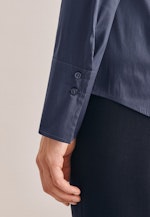 Long sleeve Poplin Chalice Blouse in Dark Blue |  Seidensticker Onlineshop