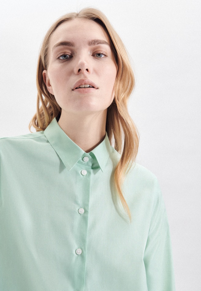 Long sleeve Oxford Shirt Blouse in Green | Seidensticker online shop