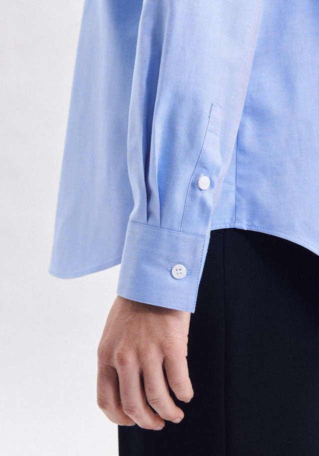 Long sleeve Oxford Shirt Blouse in Light Blue |  Seidensticker Onlineshop