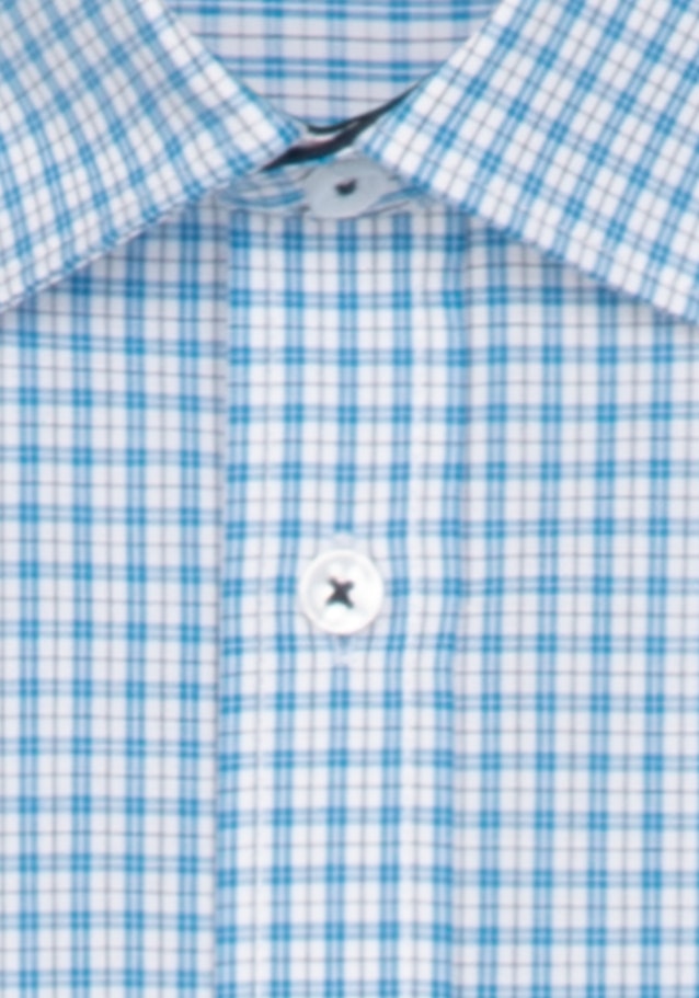 Non-iron Popeline Business overhemd in Regular with Button-Down-Kraag in Turquoise |  Seidensticker Onlineshop