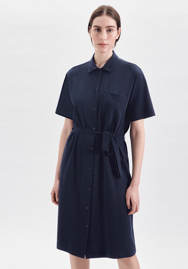 Collar Dress in Dark Blue | Seidensticker Onlineshop