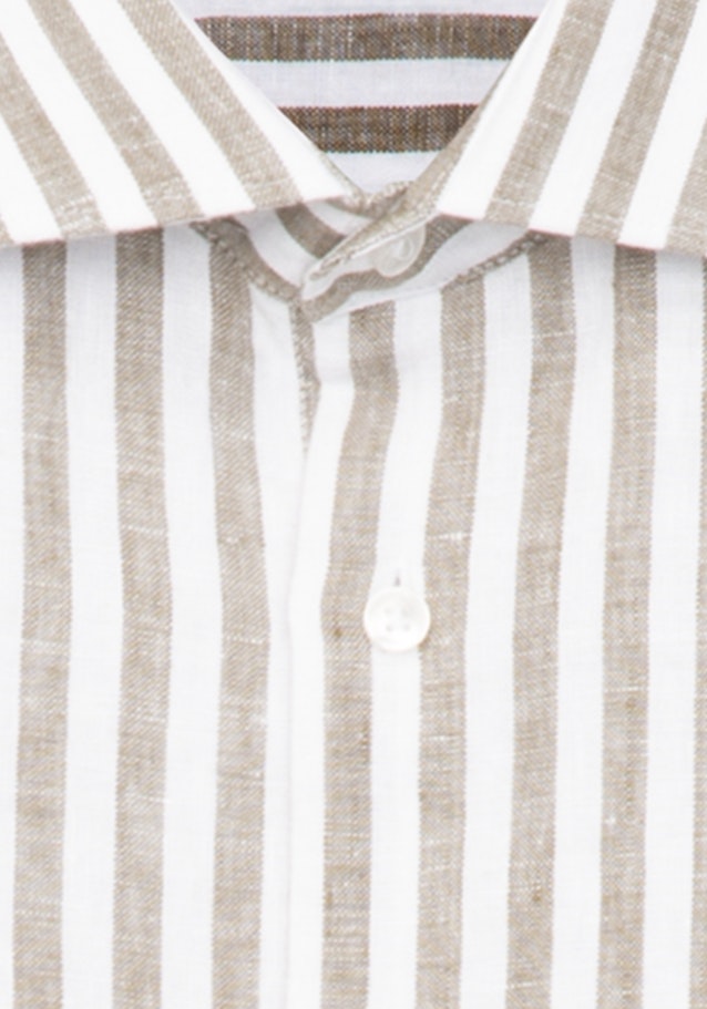 Linen shirt in Slim with Kent-Collar in Green |  Seidensticker Onlineshop