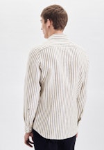 Slim Chemise en lin rayures in Vert |  Seidensticker Onlineshop