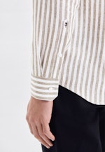 Slim Chemise en lin rayures in Vert |  Seidensticker Onlineshop