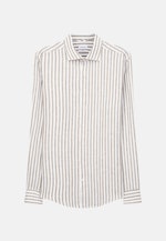 Slim Chemise en lin rayures in Vert |  Seidensticker Onlineshop