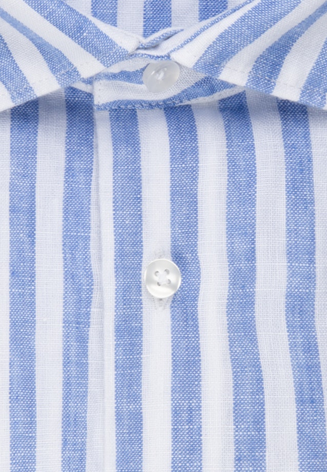 Slim Chemise en lin A Rayures in Bleu Clair |  Seidensticker Onlineshop