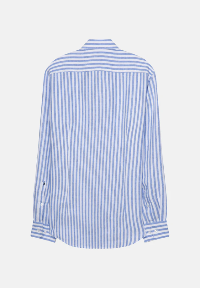 Slim Linen shirt Stripe in Light Blue |  Seidensticker Onlineshop