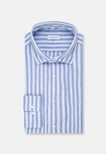 Slim Leinenhemd Streifen in Hellblau |  Seidensticker Onlineshop