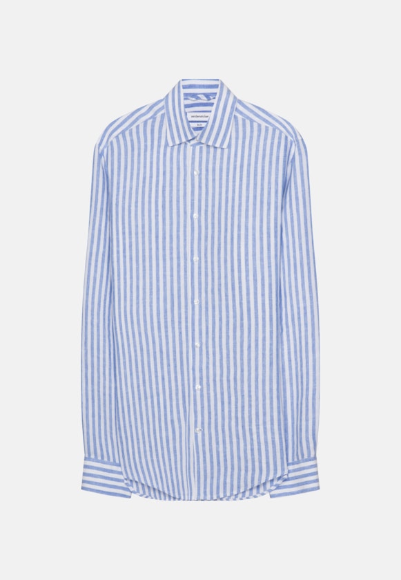 Slim Chemise en lin A Rayures in Bleu Clair |  Seidensticker Onlineshop