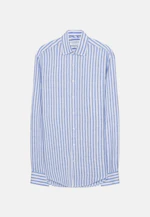 Slim Linen shirt Stripe in Light Blue |  Seidensticker Onlineshop