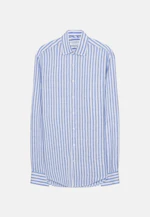Slim Linen shirt Stripe in Light Blue |  Seidensticker Onlineshop