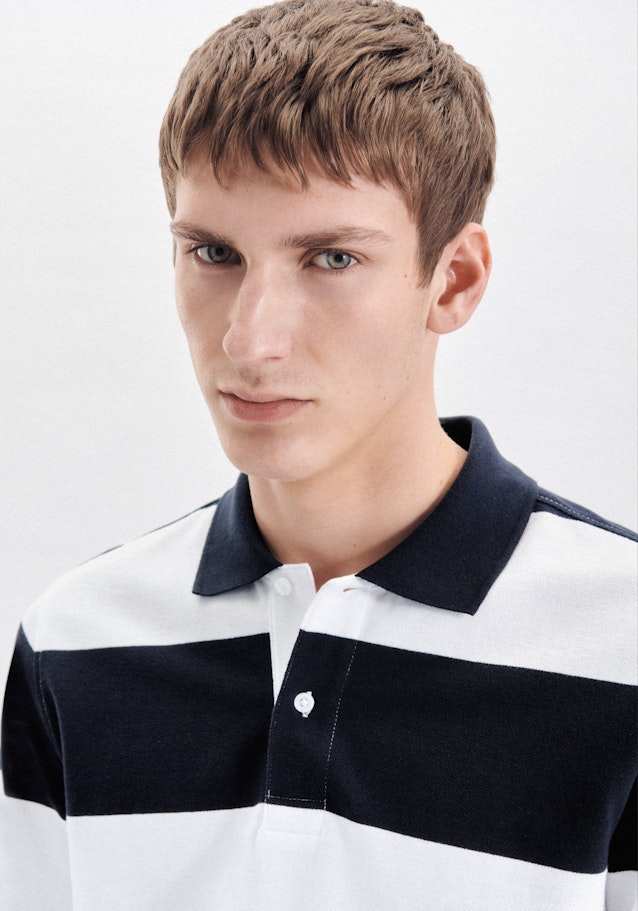 Kragen Polo-Shirt Regular in Dunkelblau |  Seidensticker Onlineshop