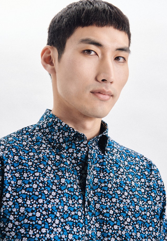 Shaped Chemise d'affaires Imprimé in Turquoise |  Seidensticker Onlineshop