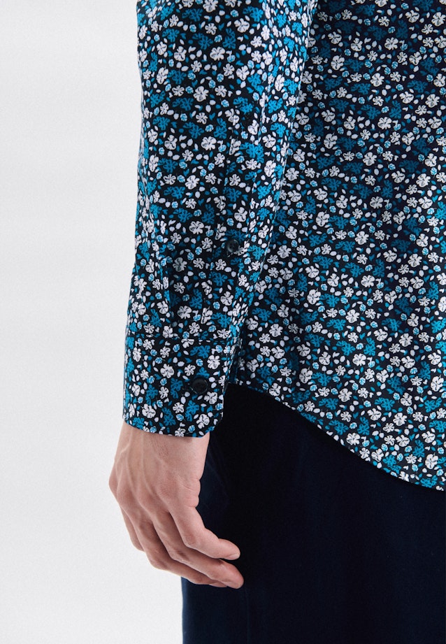 Shaped Chemise d'affaires Imprimé in Turquoise |  Seidensticker Onlineshop