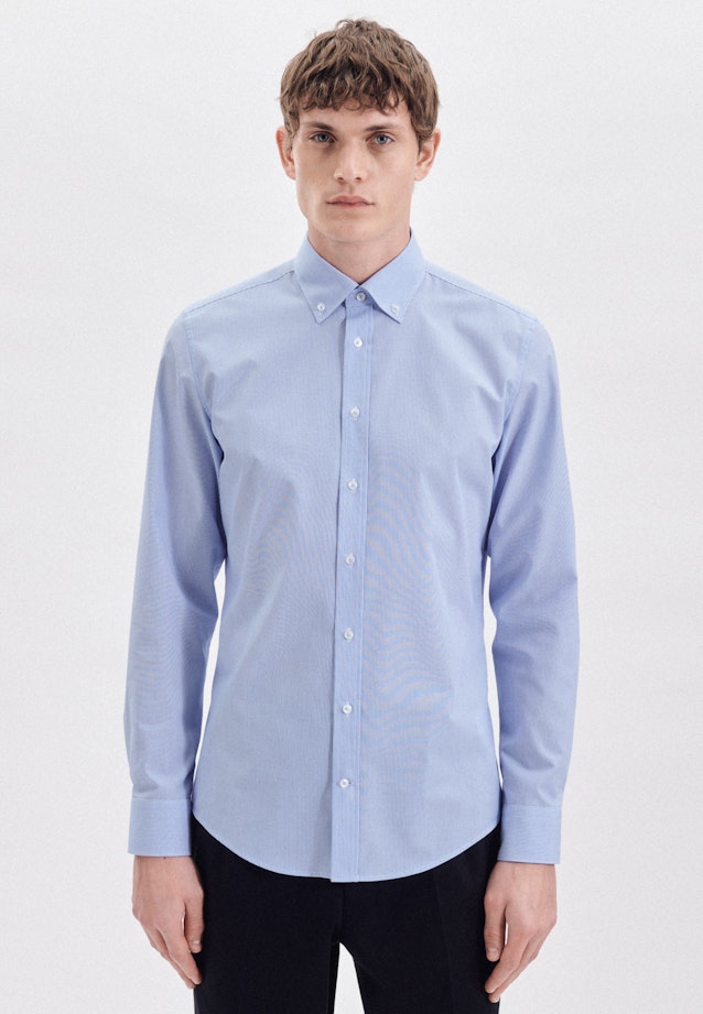 Slim Business Hemd Streifen in Hellblau |  Seidensticker Onlineshop