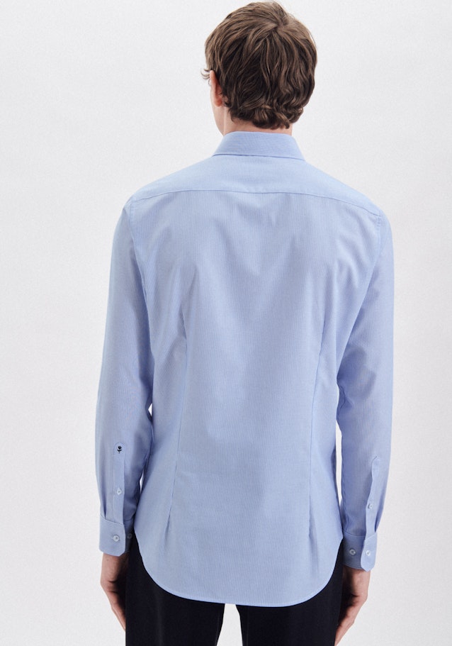 Non-iron Poplin Business Shirt in Slim with Button-Down-Collar in Light Blue |  Seidensticker Onlineshop