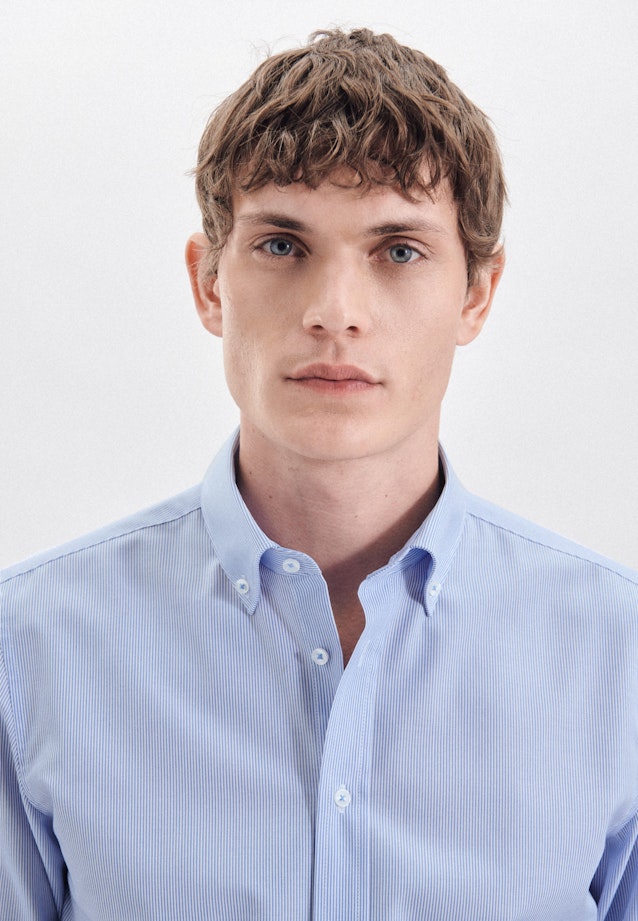 Slim Business Hemd Streifen in Hellblau |  Seidensticker Onlineshop