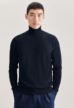 Polo neck Pullover in Dark Blue |  Seidensticker Onlineshop