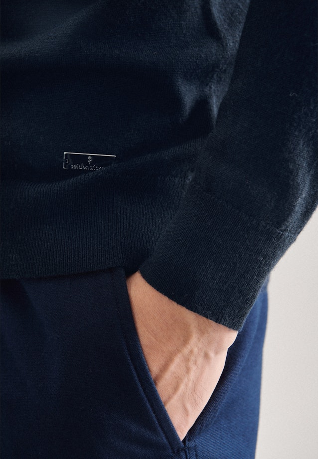 Polo neck Pullover in Dark Blue |  Seidensticker Onlineshop