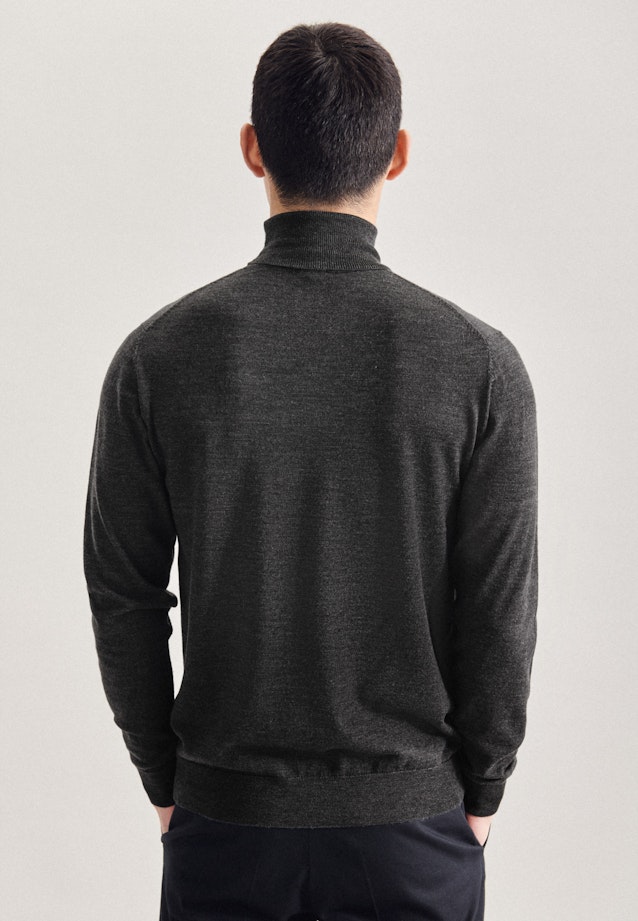 Rollkragen Pullover Regular in Grau |  Seidensticker Onlineshop