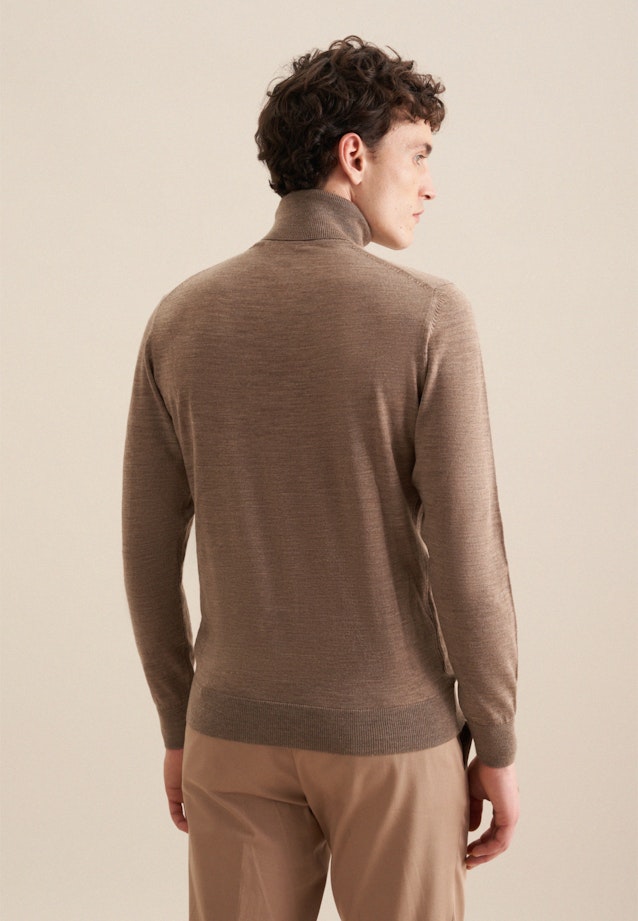 Rundhals Pullover Regular in Braun |  Seidensticker Onlineshop