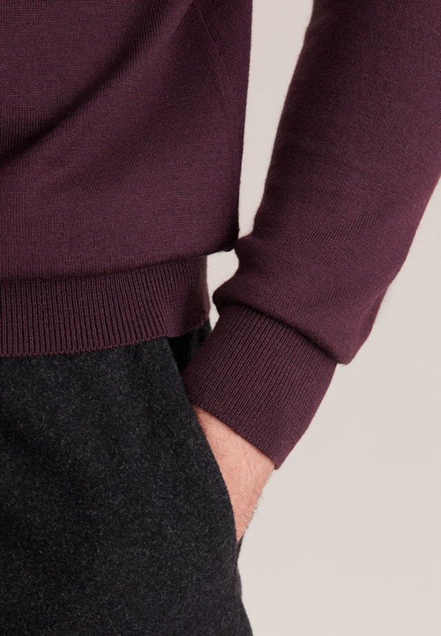 Regular Pullover Uni in Rot |  Seidensticker Onlineshop