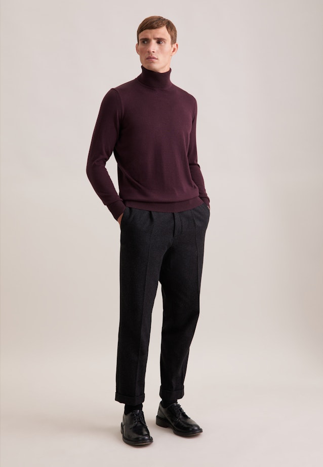 Regular Pullover Uni in Rot |  Seidensticker Onlineshop