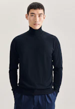 Rollkragen Pullover  , Uni in Dunkelblau |  Seidensticker Onlineshop