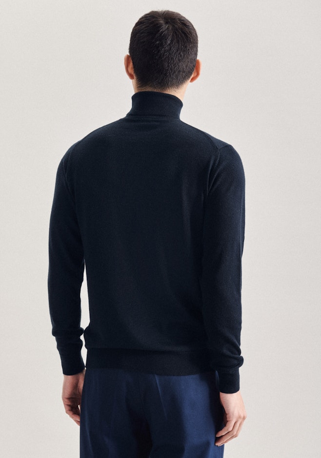 Turtleneck Pullover , Uni in Dark Blue | Seidensticker online shop