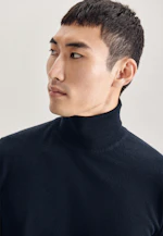 Rollkragen Pullover  , Uni in Dunkelblau |  Seidensticker Onlineshop