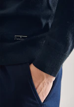 Regular Pullover Uni in Dunkelblau |  Seidensticker Onlineshop