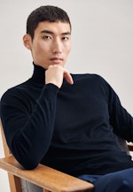 Regular Pullover Uni in Dunkelblau |  Seidensticker Onlineshop