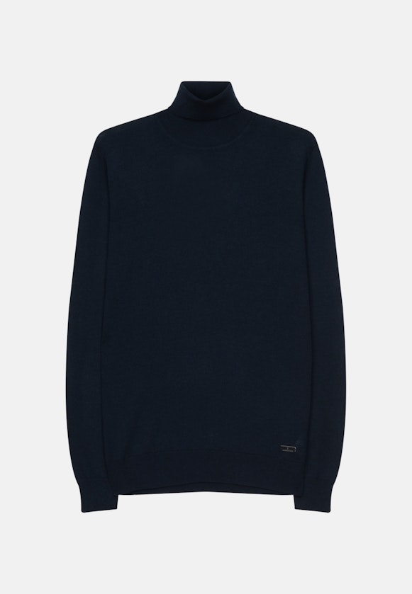 Regular Pullover Uni in Dunkelblau |  Seidensticker Onlineshop