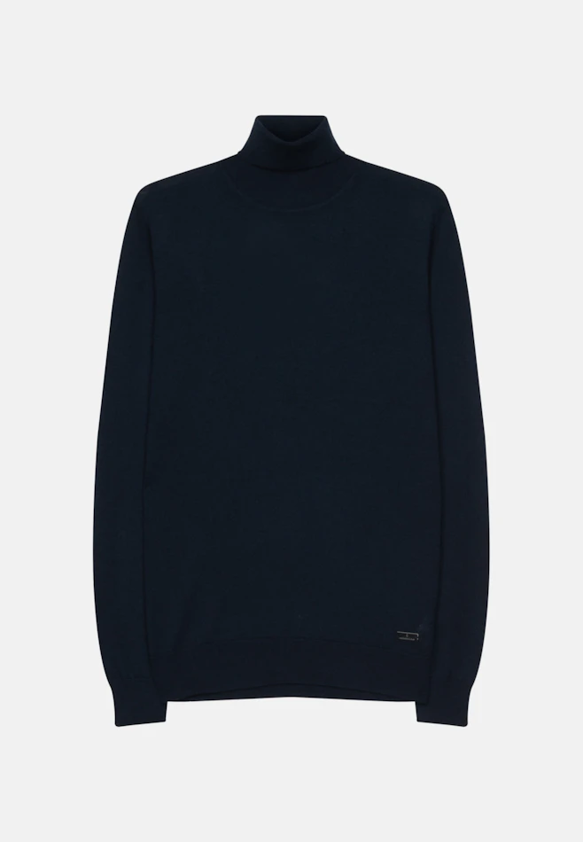 Regular Pull-over Uni dans Bleu Foncé | Boutique en ligne Seidensticker