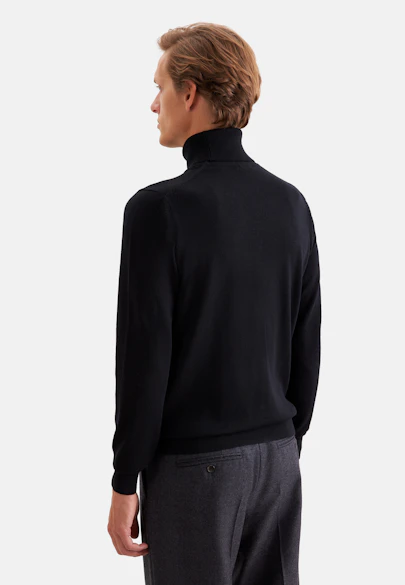 Regular Pullover Uni in Schwarz | Seidensticker Onlineshop