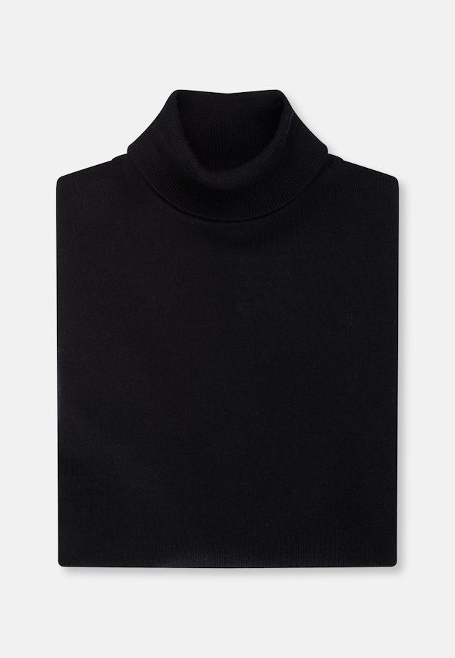 Regular Pullover Uni in Schwarz |  Seidensticker Onlineshop