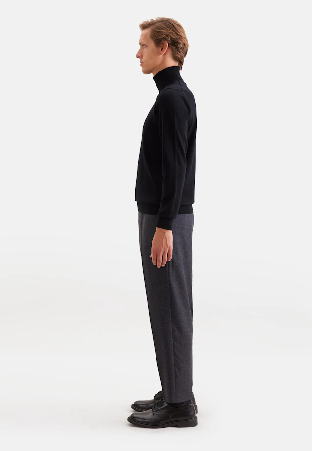 Regular Pullover Uni in Schwarz |  Seidensticker Onlineshop