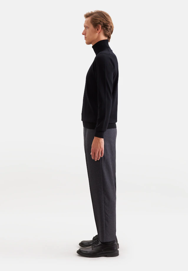 Regular Pullover Uni in Schwarz |  Seidensticker Onlineshop