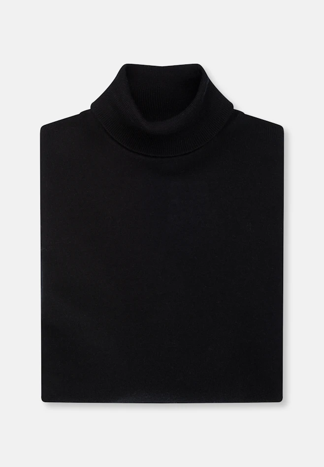 Turtleneck Pullover  , Uni in Black | Seidensticker online shop