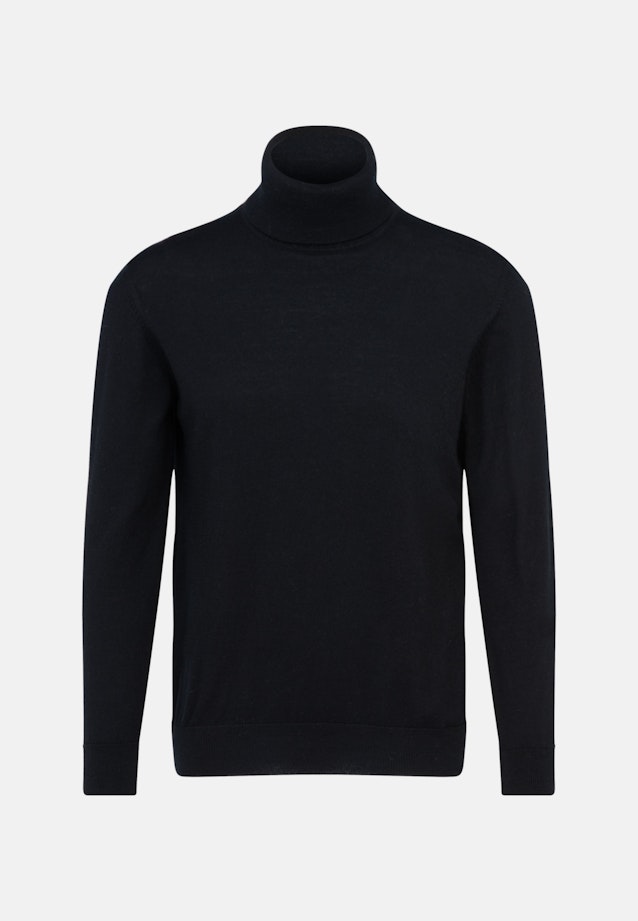 Regular Pullover Uni in Schwarz |  Seidensticker Onlineshop