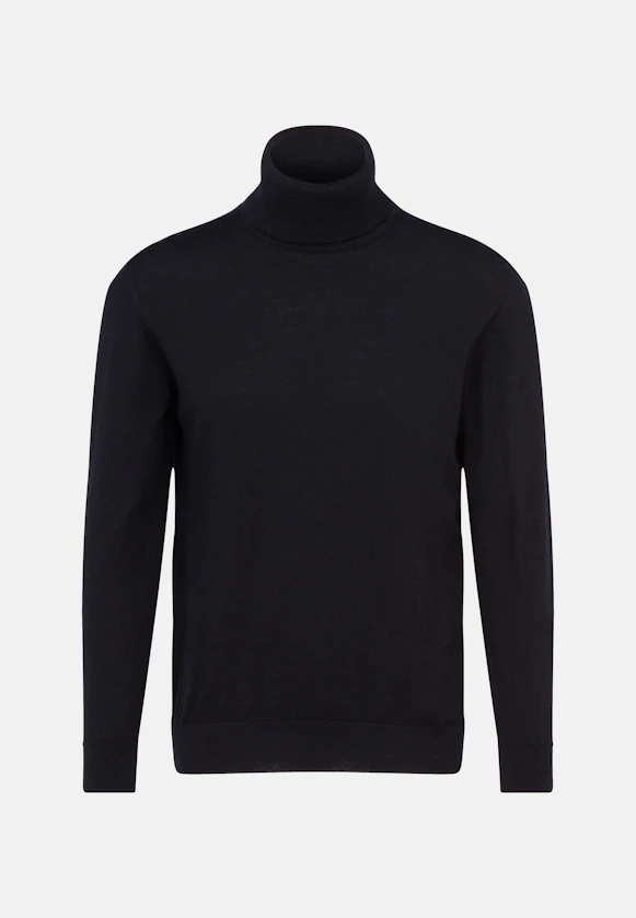 Rollkragen Pullover  , Uni in Schwarz |  Seidensticker Onlineshop